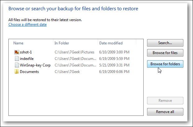 recover deleted files in Windows 7