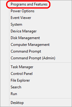 how to uninstall programs in Windows 8/8.1
