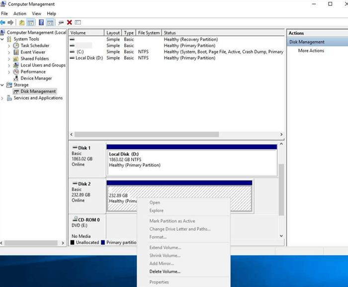 Windows Disk Management