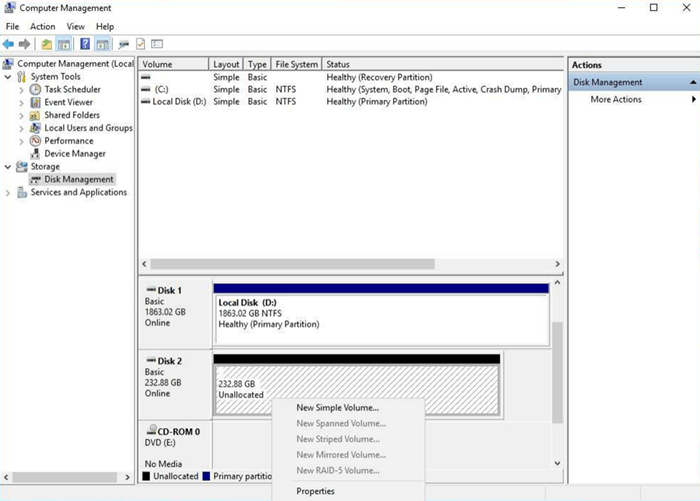 Windows Disk Management