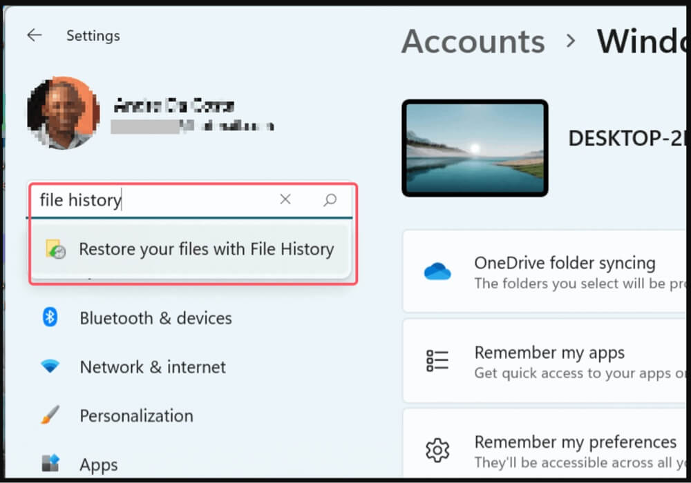 Use Windows File History
