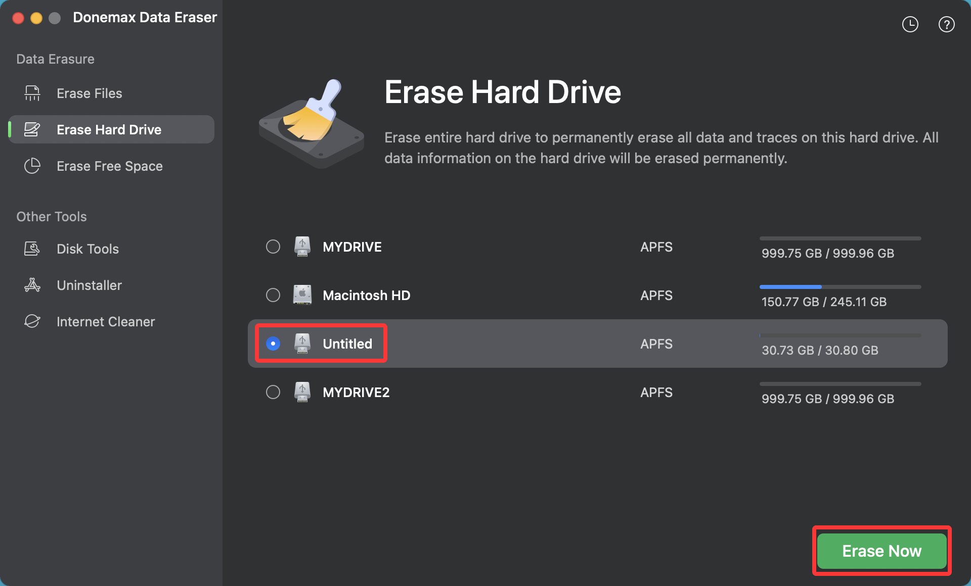 Wiping an APFS volume on Mac