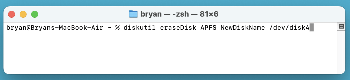 Wiping an APFS volume on Mac