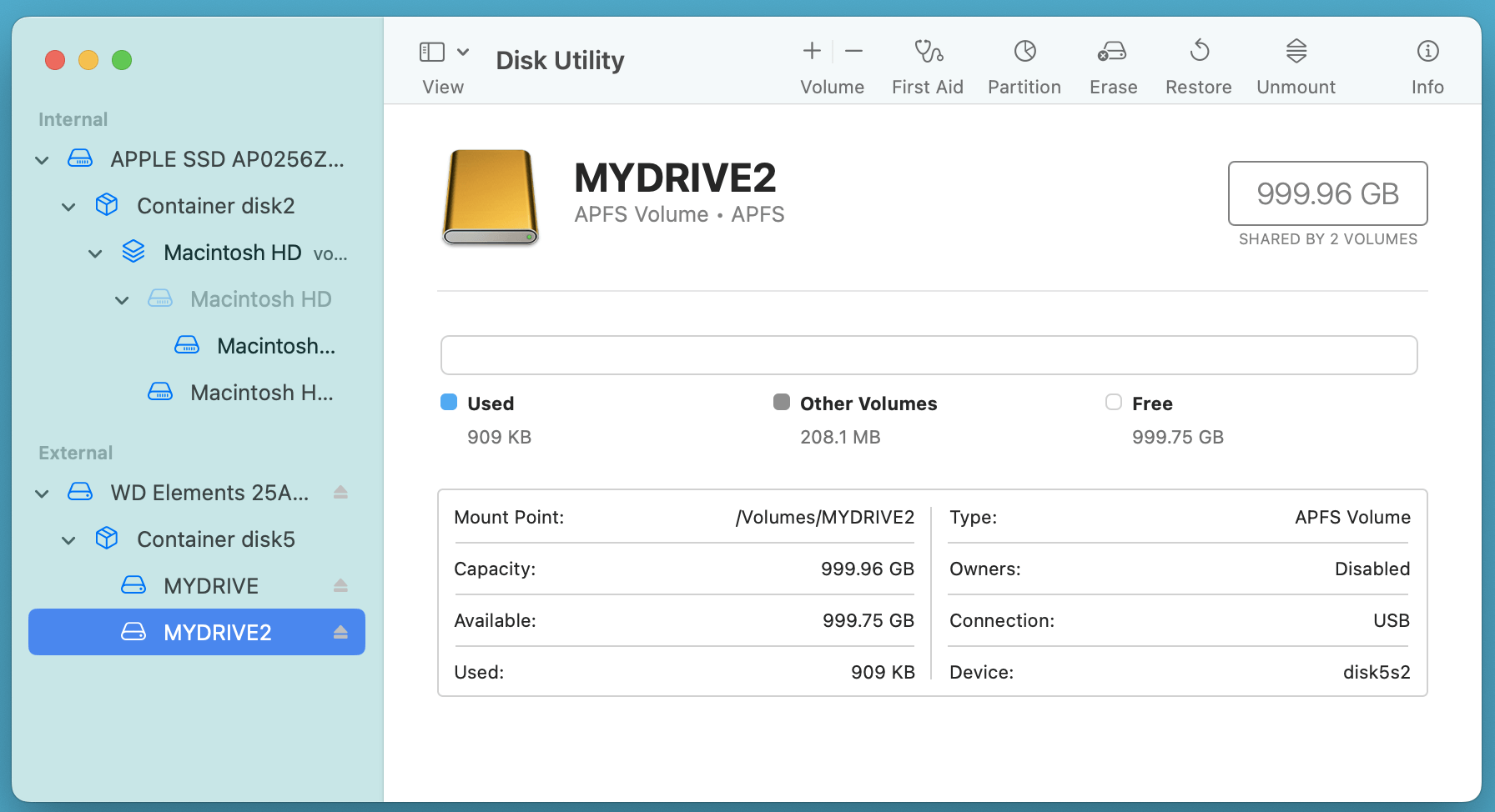 Wiping an APFS volume on Mac