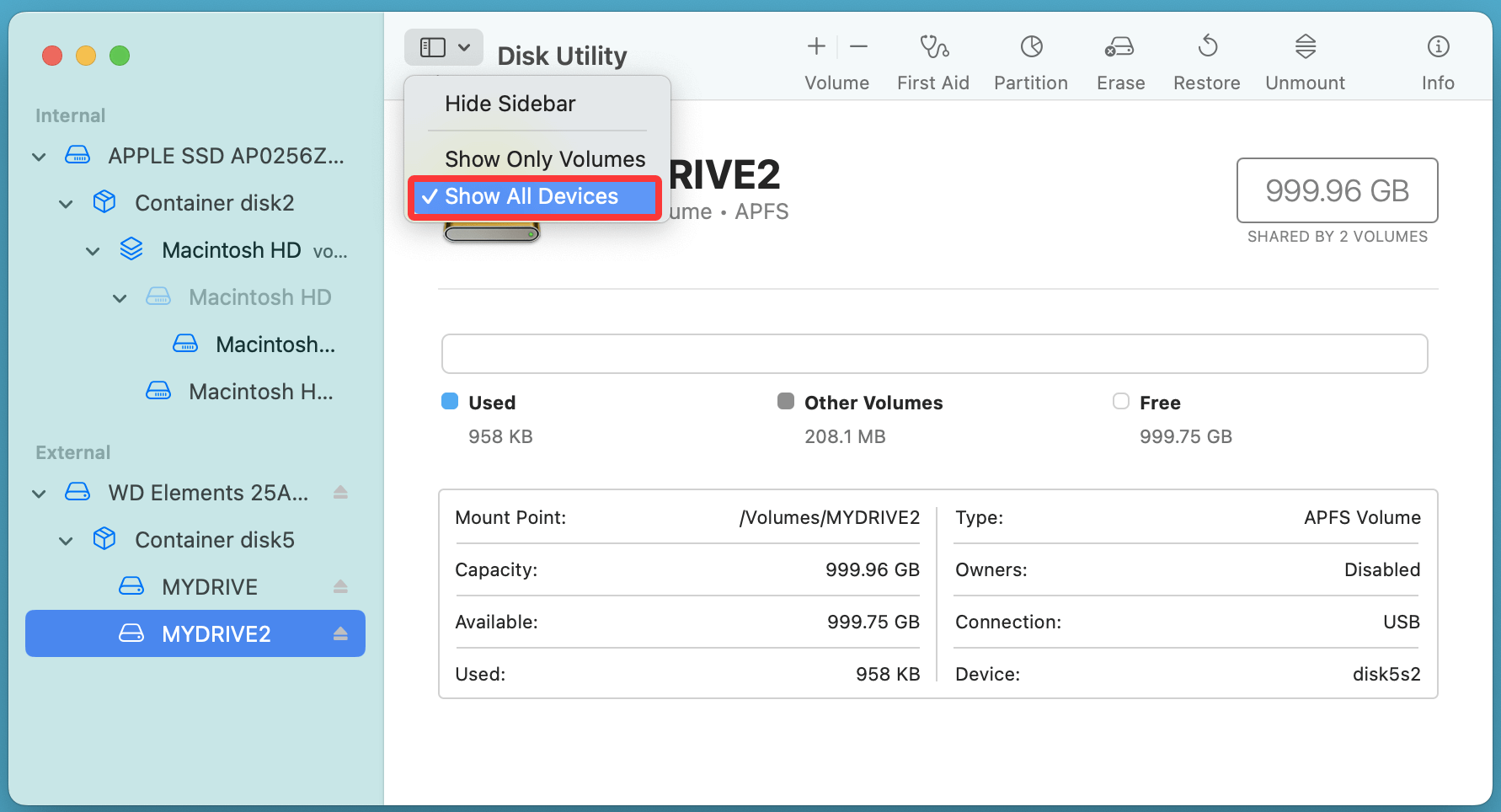 Wiping an APFS volume on Mac