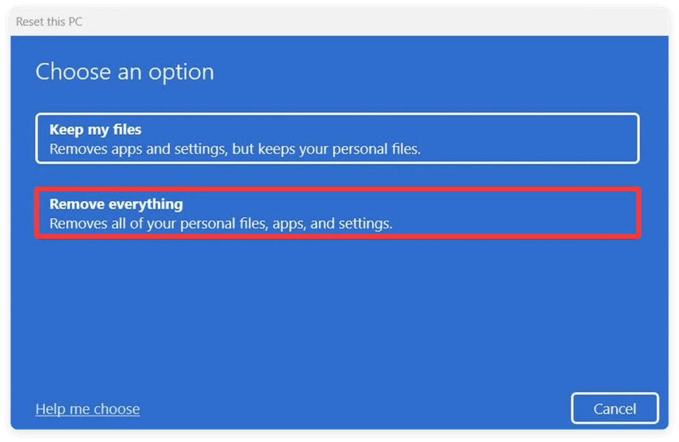 wipe everything but OS