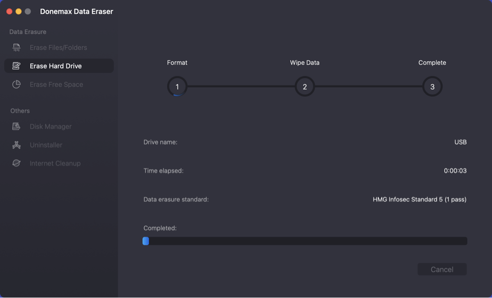 Wiping an exFAT drive