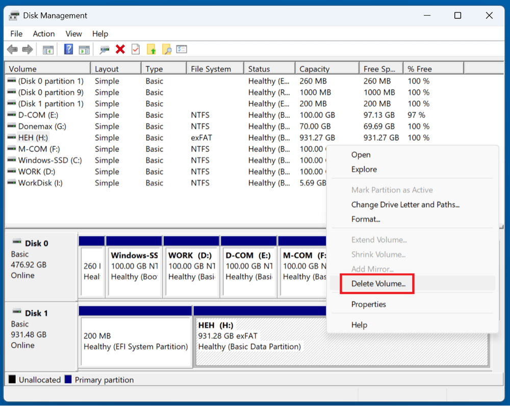 Wiping an exFAT drive