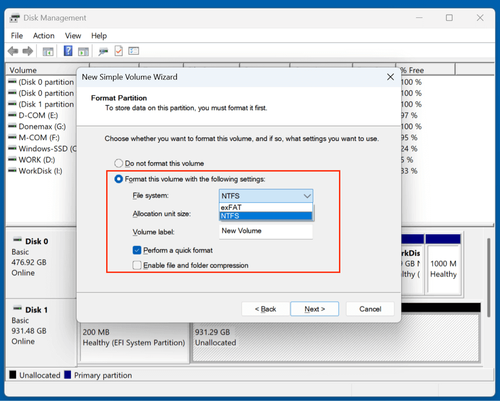 Wiping an exFAT drive