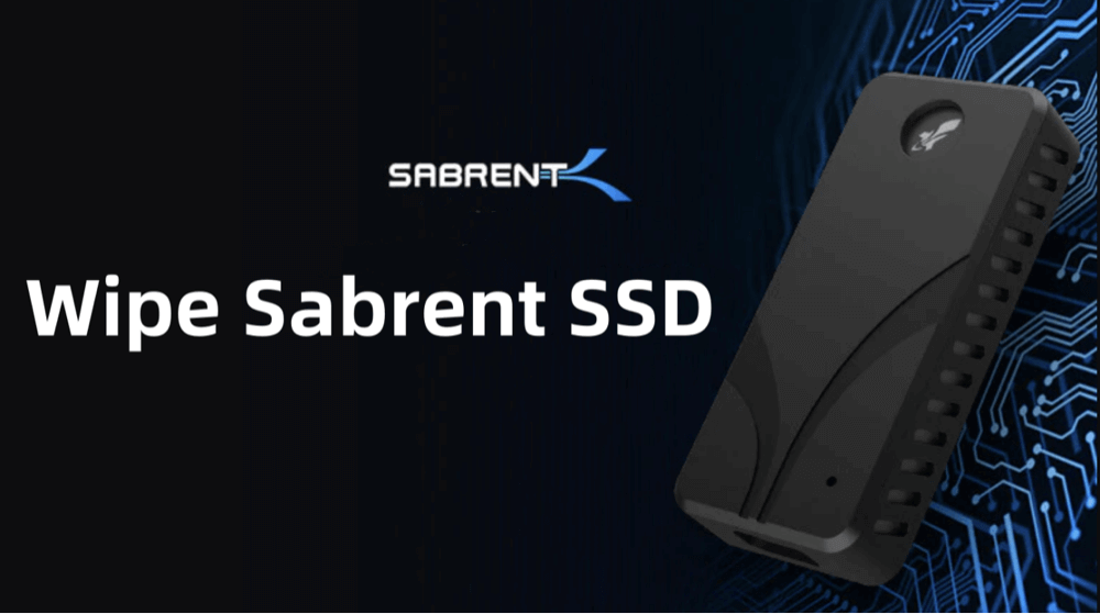 wipe a Sabrent Rocket external SSD