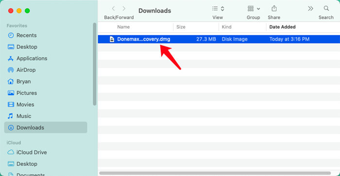Donemax Data Recovery Screenshot