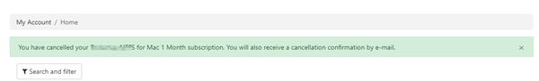 Cancal the Subscription of my order