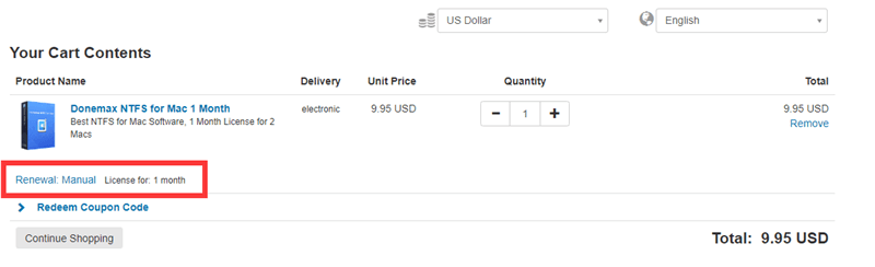 Cancal the Subscription of my order