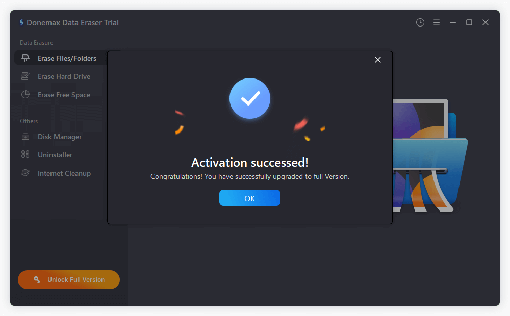 activate Donemax Data Eraser
