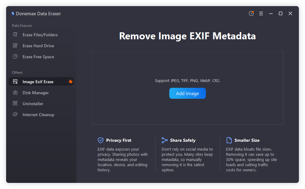 remove Exif data from photos