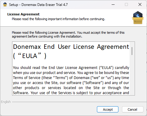install Donemax Data Eraser