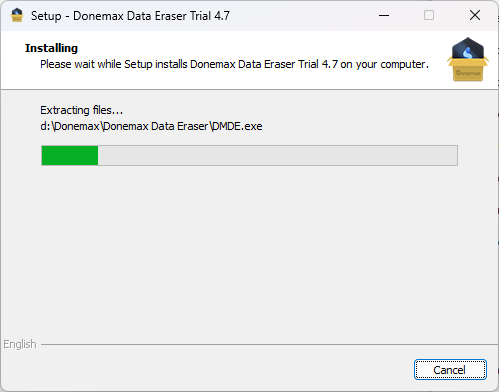install Donemax Data Eraser