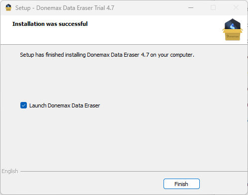 install Donemax Data Eraser