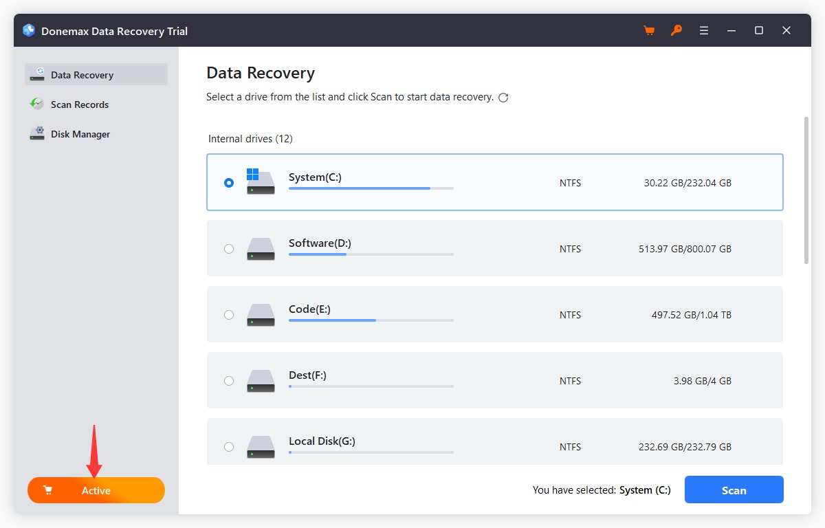 activate Donemax Data Recovery