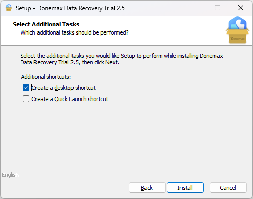 install Donemax Data Recovery