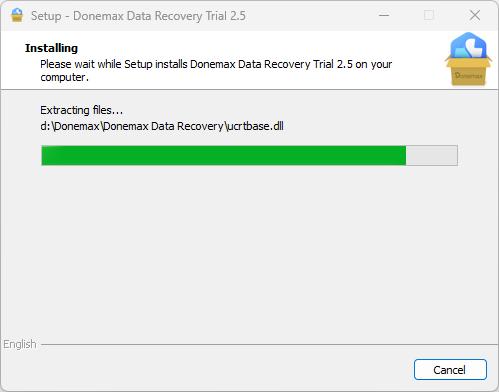 install Donemax Data Recovery