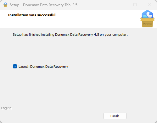 install Donemax Data Recovery