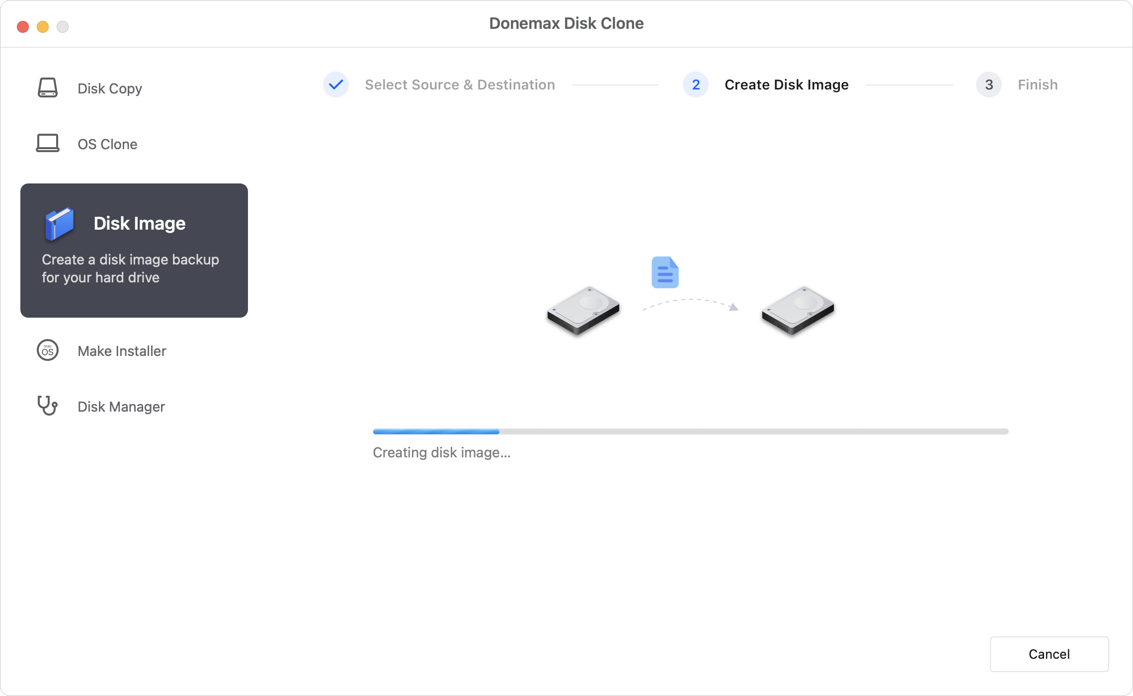 Create a disk image of Mac hard drive