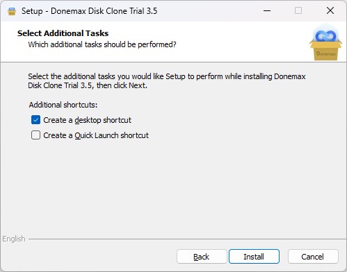 install Donemax Disk Clone