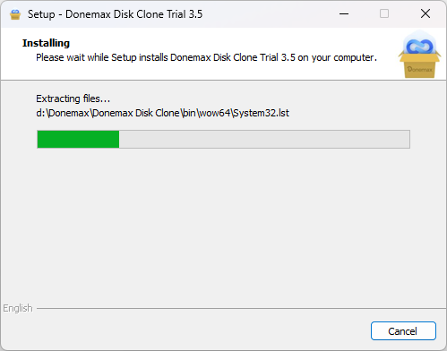 install Donemax Disk Clone