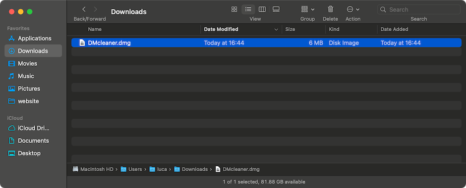 DMcleaner for Mac User Guide