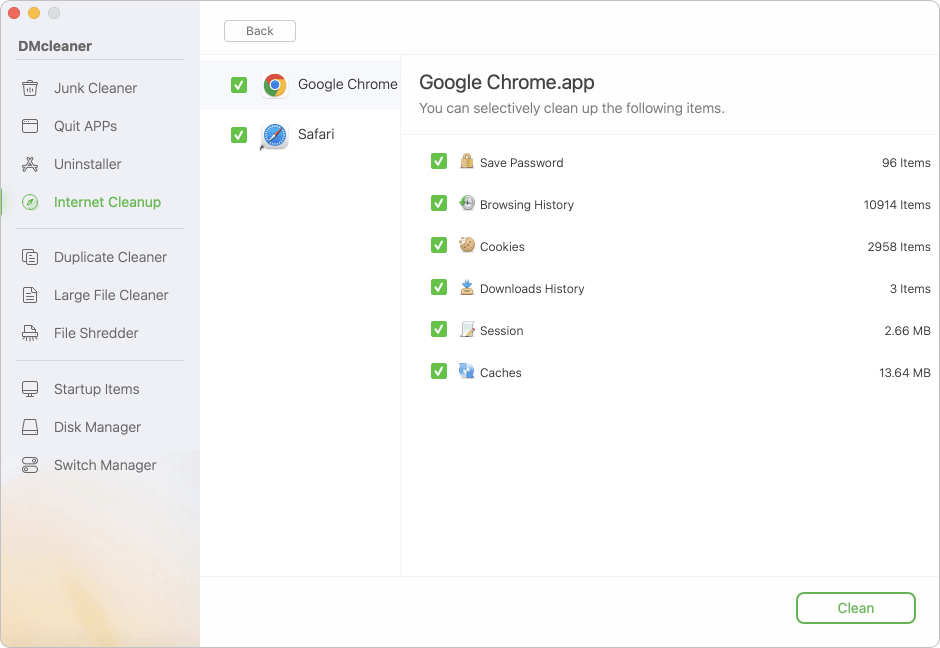 DMcleaner for Mac User Guide