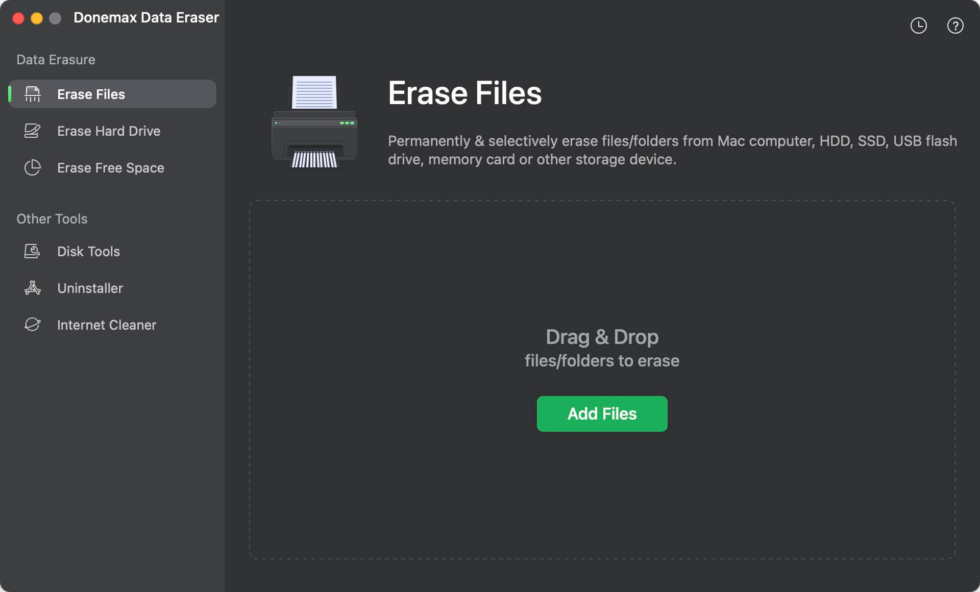 Erase hard drive with data eraser