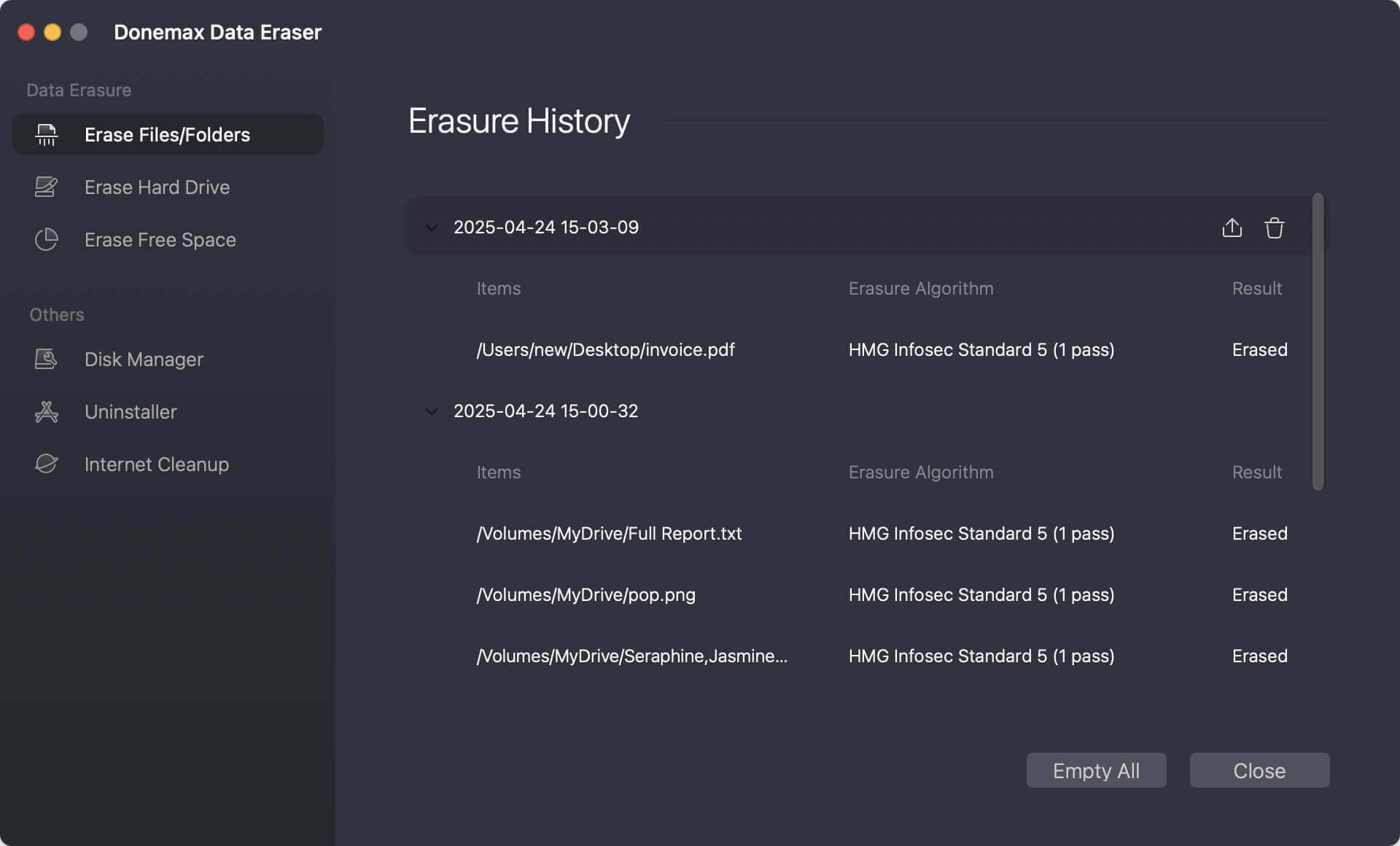Donemax Data Eraser User Guide