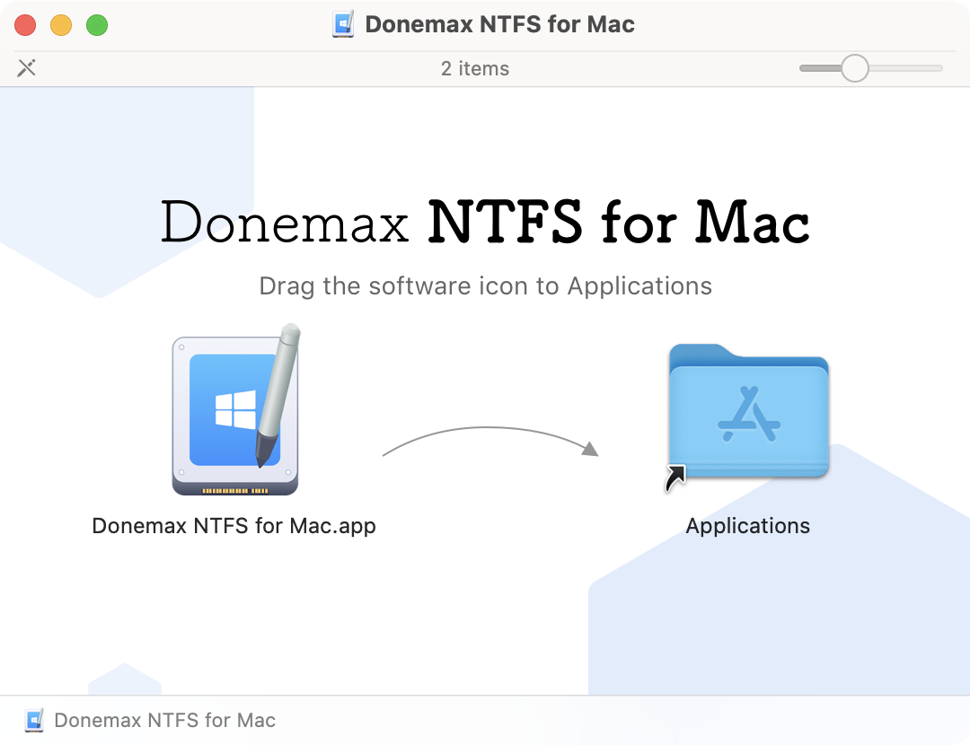 install Donemax NTFS for Mac